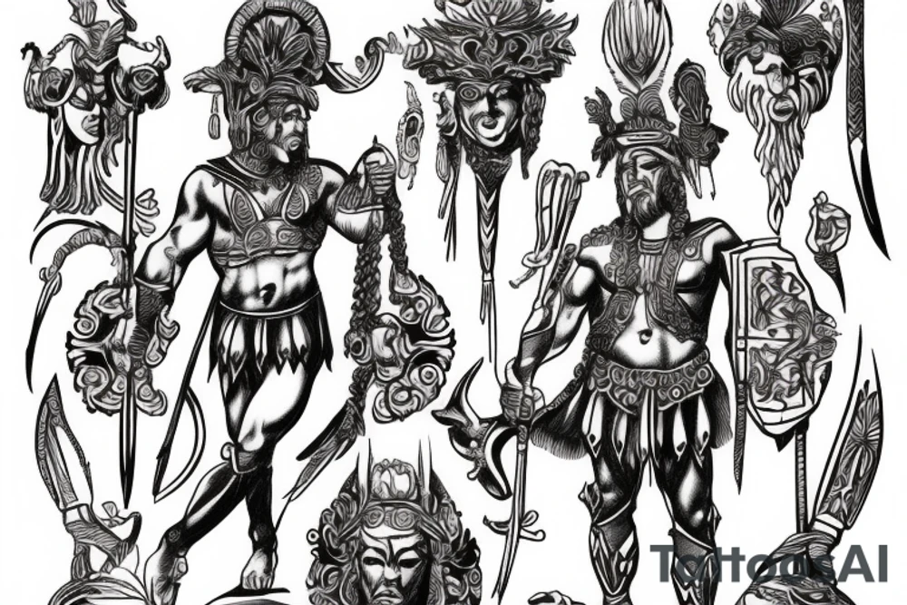 Gladiator with nemesis tattoo idea