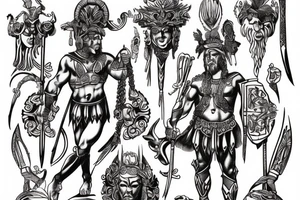 Gladiator with nemesis tattoo idea