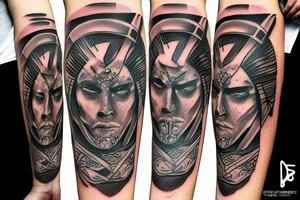 Gladiator with nemesis tattoo idea