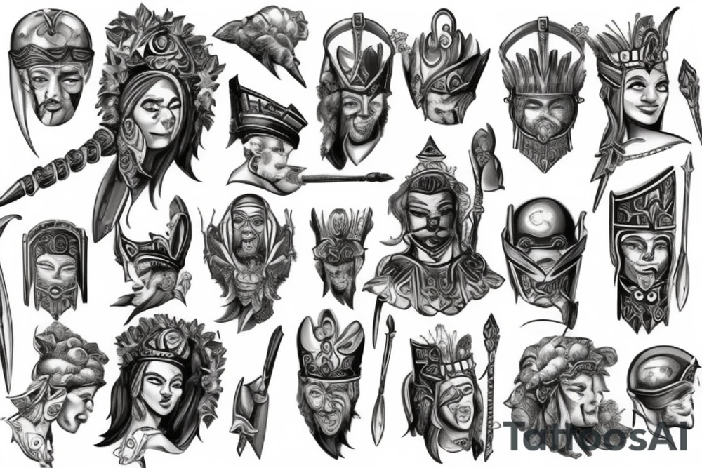 Gladiator with nemesis tattoo idea