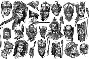 Gladiator with nemesis tattoo idea