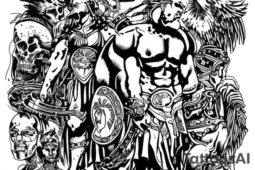 Gladiator with nemesis tattoo idea