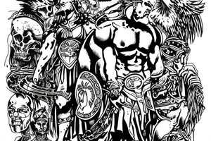 Gladiator with nemesis tattoo idea