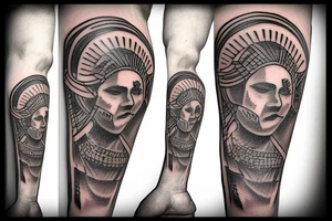 Gladiator with nemesis tattoo idea
