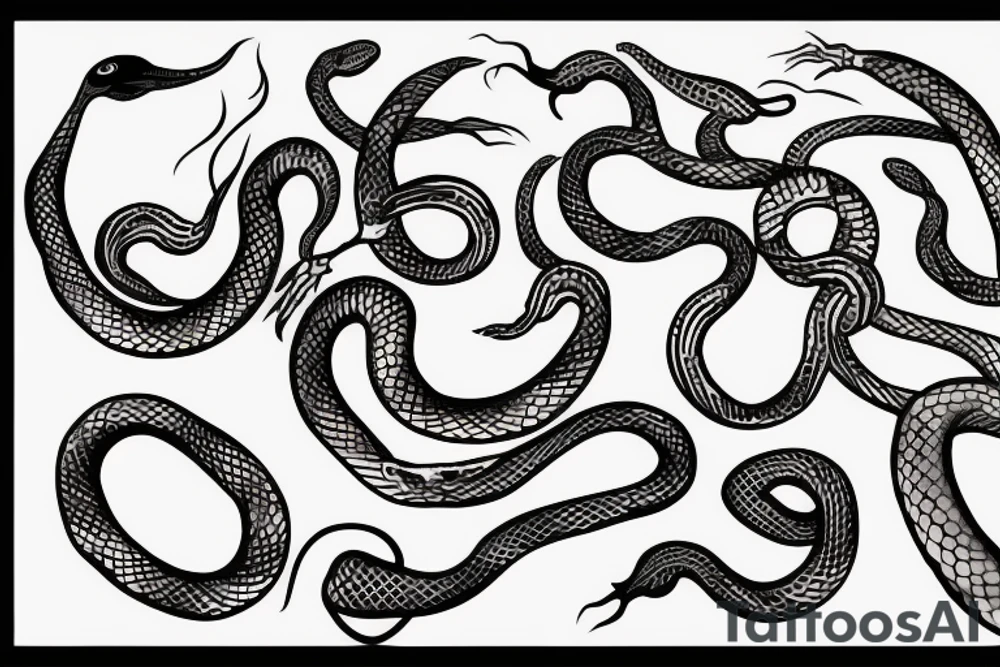 abstract snake tattoo design tattoo idea