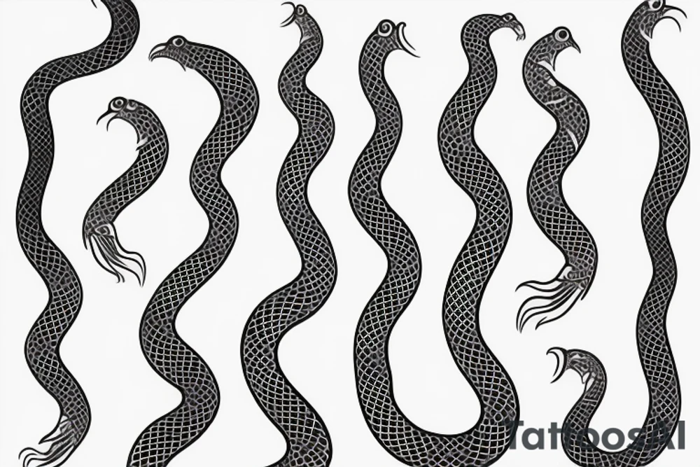 abstract snake tattoo design tattoo idea