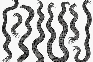 abstract snake tattoo design tattoo idea