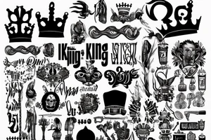king written in dutch for men tattoo idea