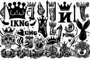 king written in dutch for men tattoo idea