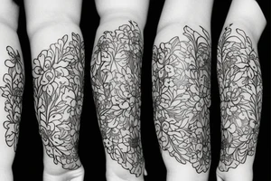 Floral concept on arm tattoo idea
