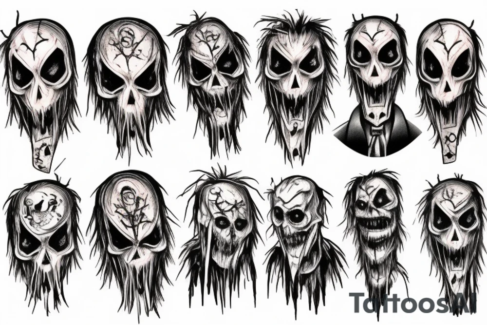 scarecrow horror tattoo idea