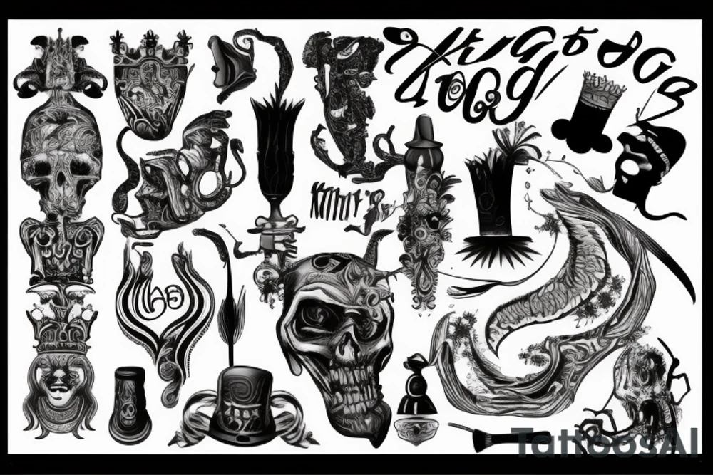 king written in dutch for men tattoo idea