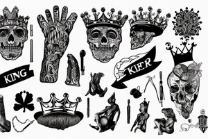 king written in dutch for men tattoo idea