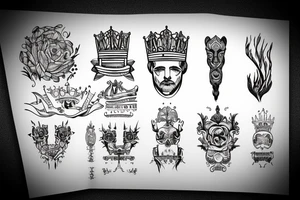 king written in dutch for men tattoo idea