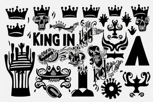 king written in dutch for men tattoo idea