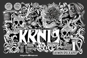 king written in dutch for men tattoo idea