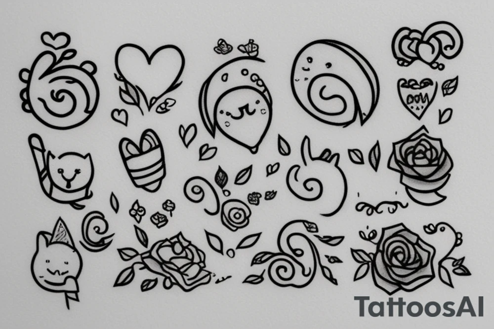 It should be small warming and cute to make on my finger tattoo idea