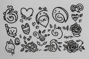 It should be small warming and cute to make on my finger tattoo idea