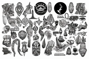 Map of Africa inside that shows strength power tattoo idea