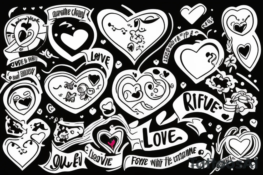 Relationship that stays for life time with fun, love and caring tattoo idea