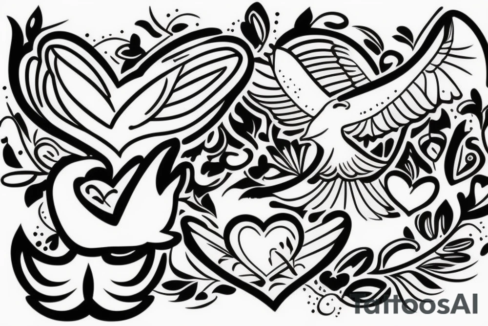 Dove that shows love and peace tattoo idea