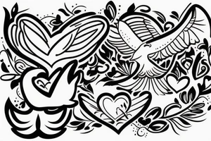 Dove that shows love and peace tattoo idea