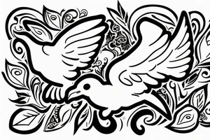 Dove that shows love and peace tattoo idea