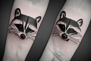 a racoon in a highway tattoo idea