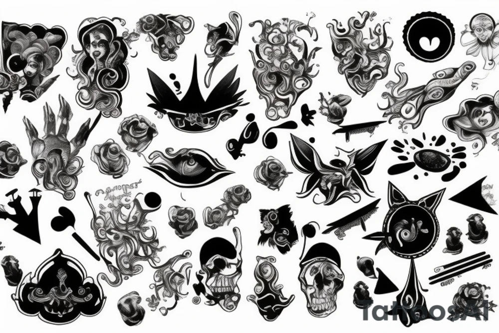 black card tarrot tattoo idea