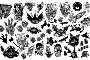 black card tarrot tattoo idea