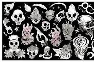 black card tarrot tattoo idea