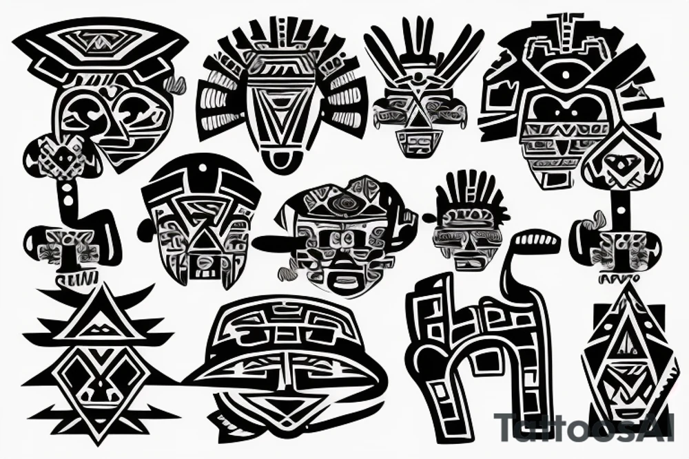 Aztec, family, love tattoo idea