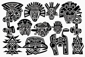 Aztec, family, love tattoo idea