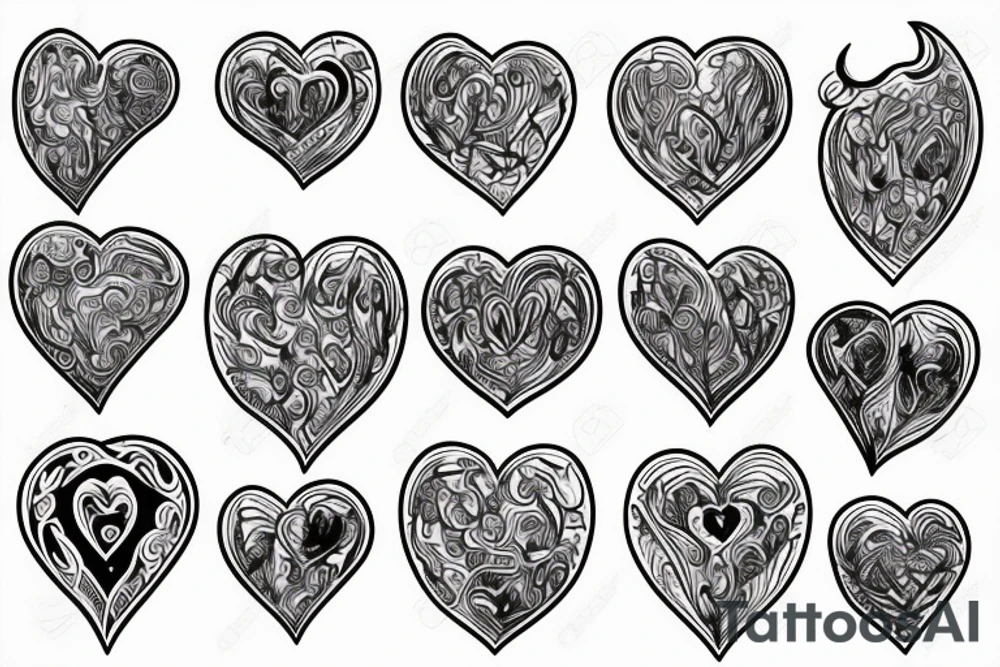 Barathiyar, heart and heart beats tattoo idea