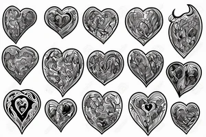 Barathiyar, heart and heart beats tattoo idea