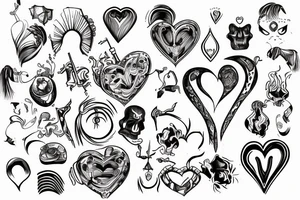 Barathiyar, heart and heartbeats tattoo idea