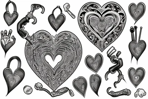 Barathiyar, heart and heartbeats tattoo idea