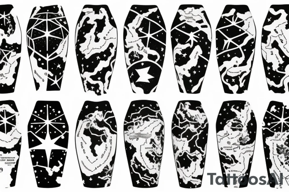 A map of the constellations tattoo idea