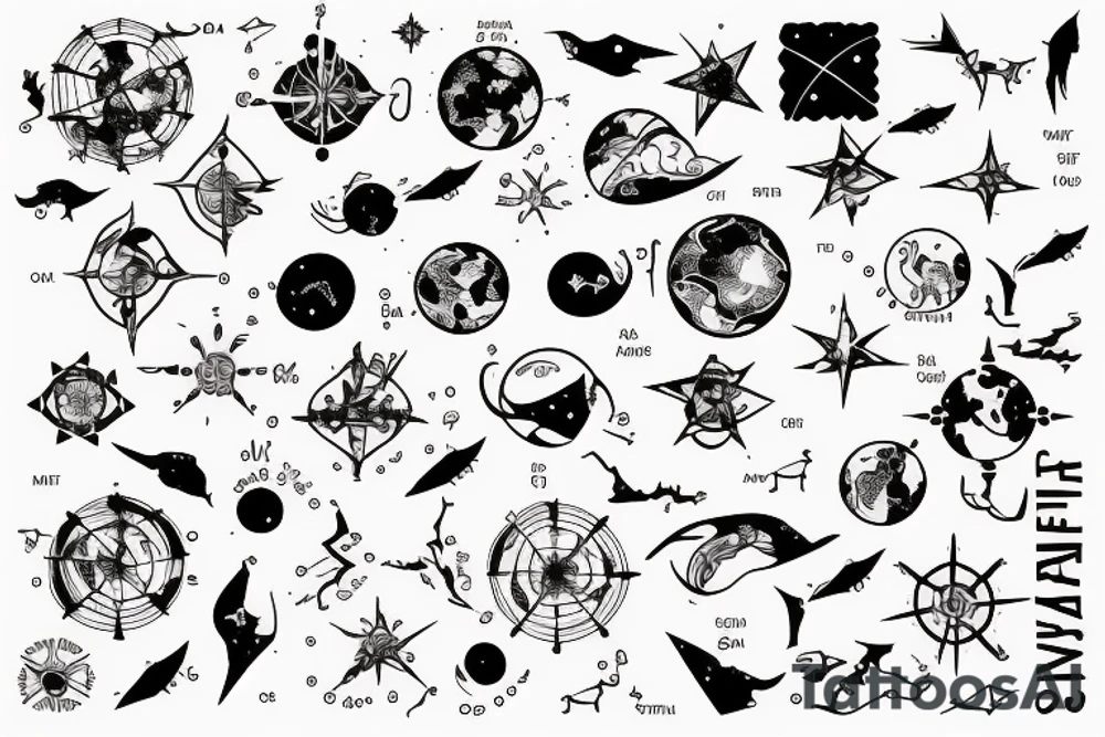 A map of the constellations tattoo idea