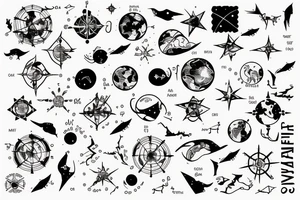 A map of the constellations tattoo idea