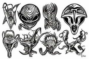 alien maze tattoo idea