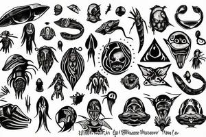 alien maze tattoo idea