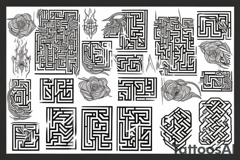 endless maze tattoo idea