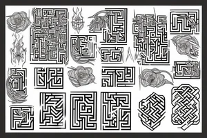 endless maze tattoo idea