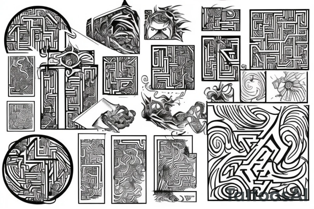 endless maze tattoo idea