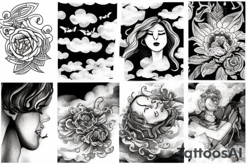 head in the clouds tattoo idea