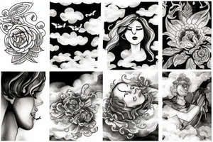 head in the clouds tattoo idea