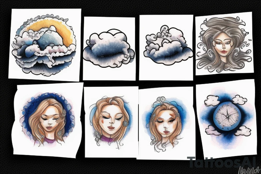 head in the clouds tattoo idea
