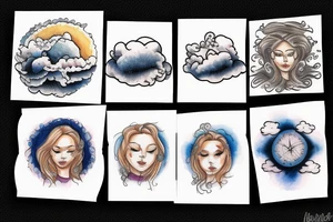 head in the clouds tattoo idea