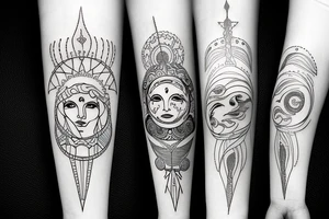 libra sun moon tattoo idea
